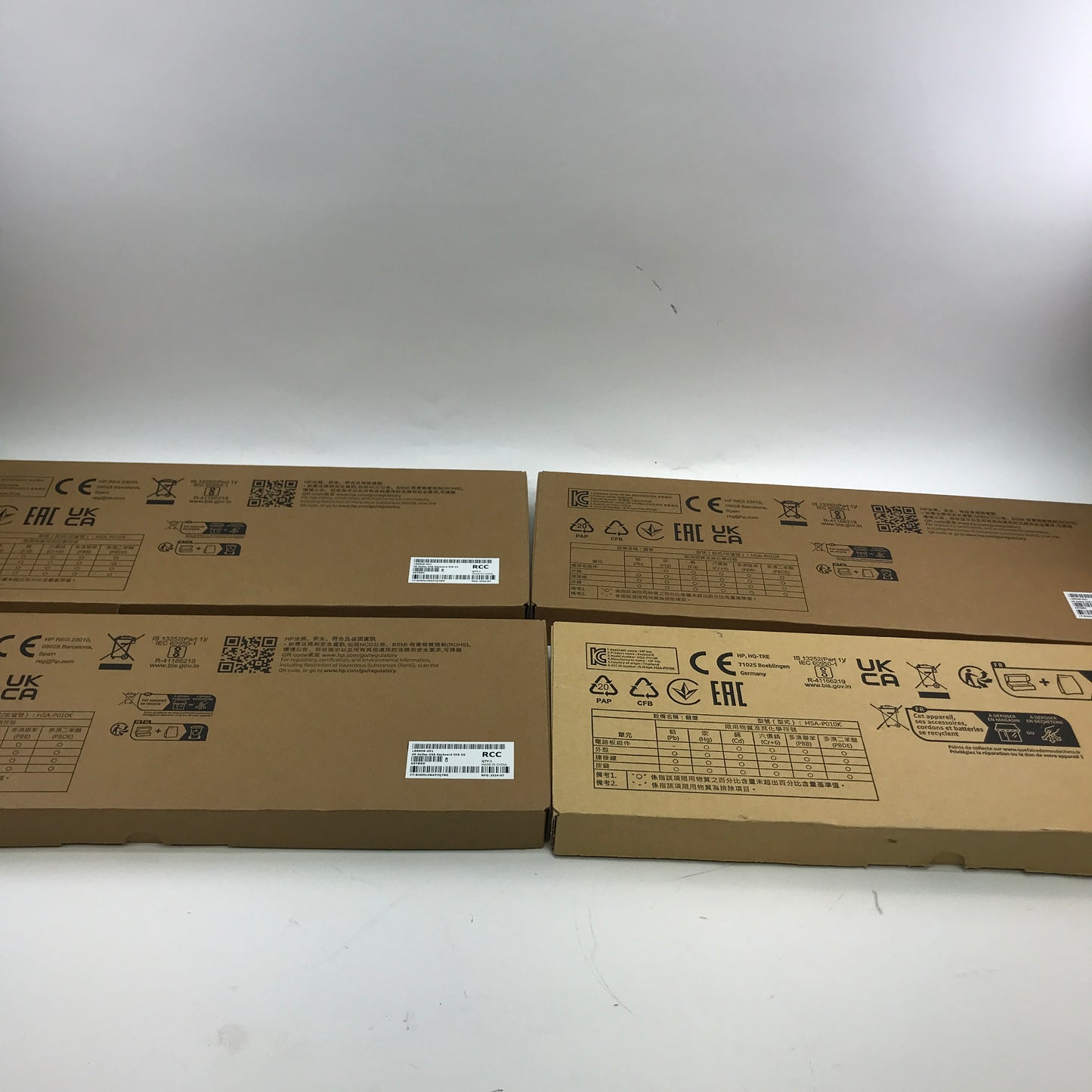 New HP Halley USB Keyboard DIB US HSA-P010K Lot of 4 HP USB Keyboard