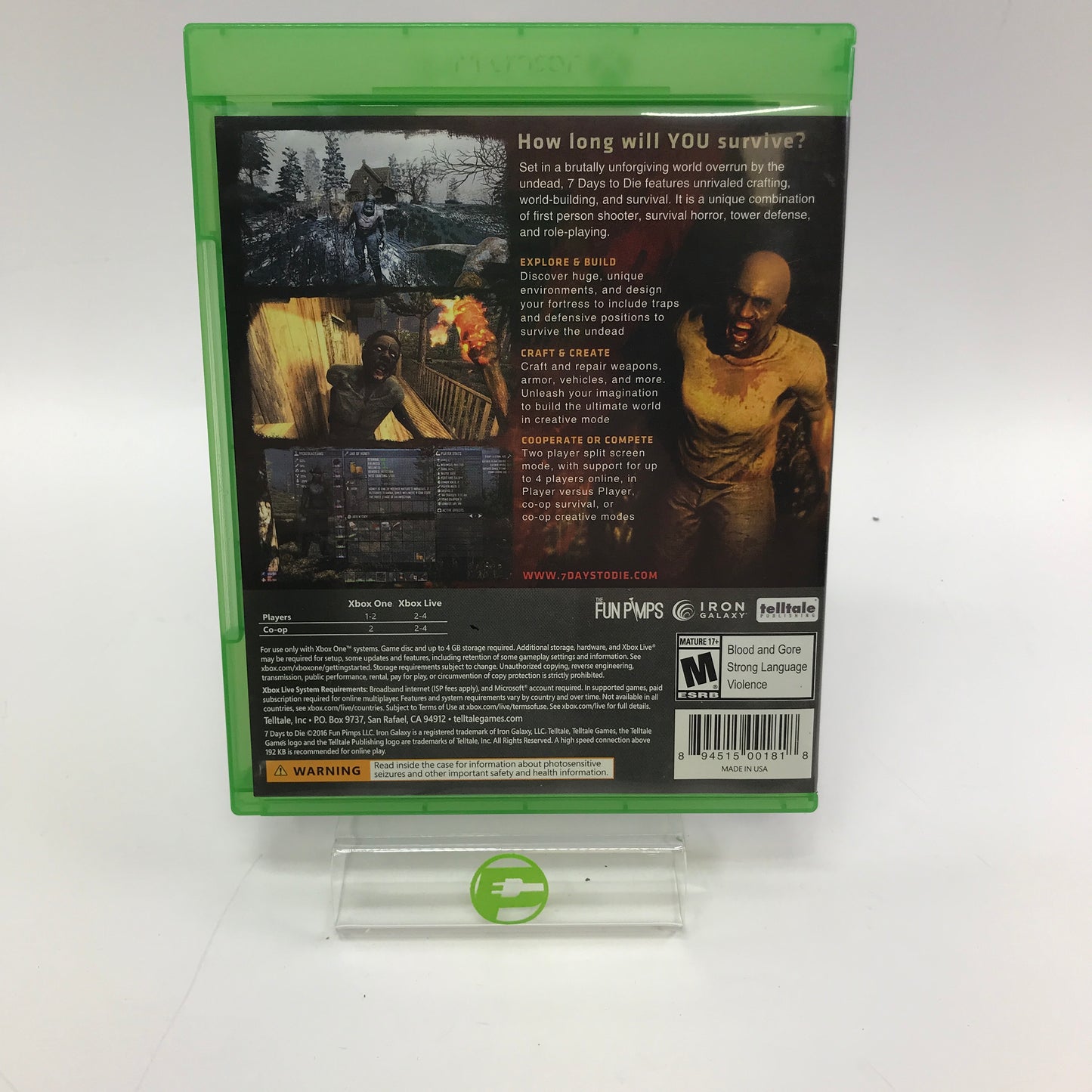 7 Days to Die (Microsoft Xbox One, 2016) w Original Box