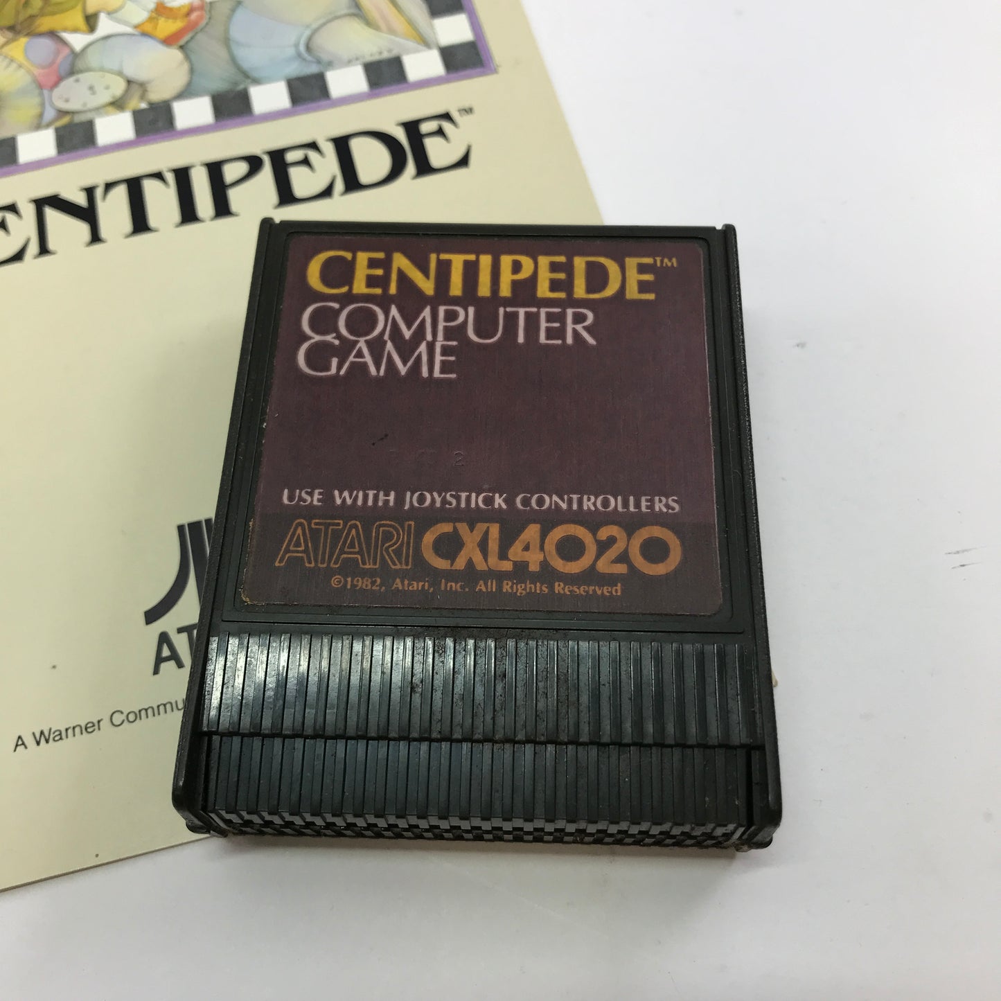 Centipede (Atari 400, 1980) Cartridge and Manual Only