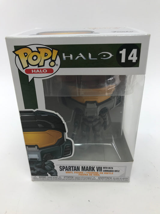 New Funko Pop Halo Spartan Mark VII #14 With VK78 Commando Rifle In Box