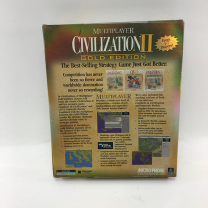 New Civilization II: Multiplayer [Gold Edition] (PC, 1998) Factory Sealed