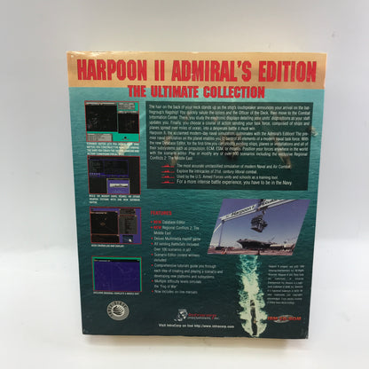 Harpoon 2 Admiral's Edition (PC, 1993) w Original Big Box and Inserts