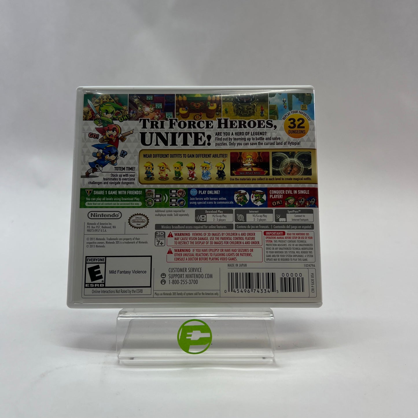 Zelda Tri Force Heroes (Nintendo 3DS, 2015)