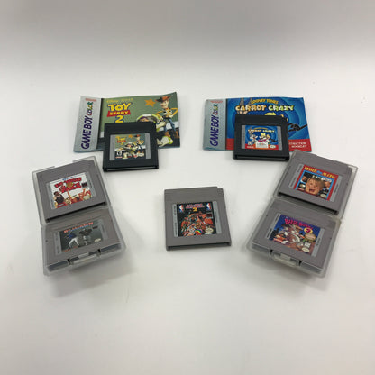 Lot of 7 Nintendo Game Boy Games, Two Black Cartridges