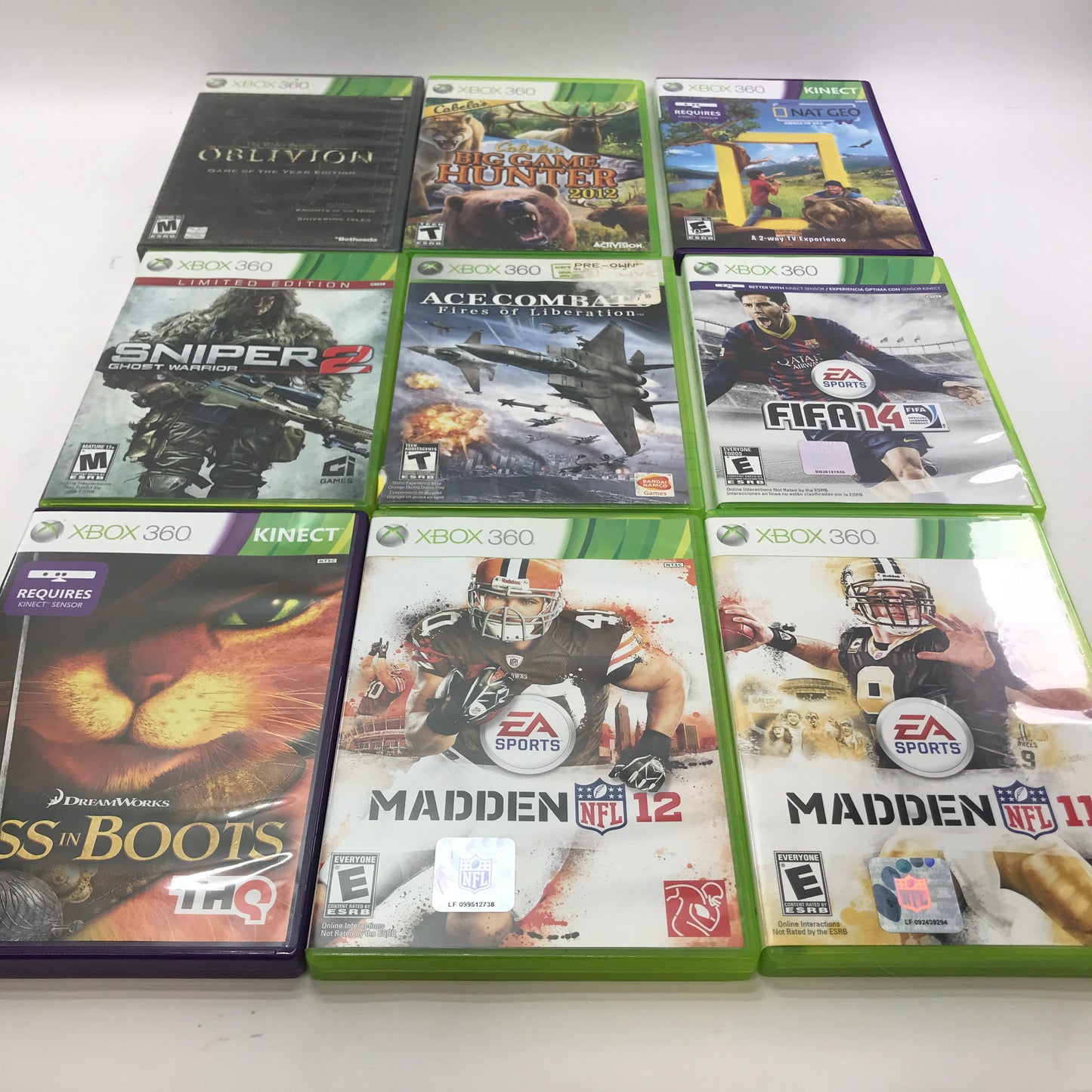 Lot of 133 Microsoft Xbox 360 Games [Call of Duty, Gears of War and More]