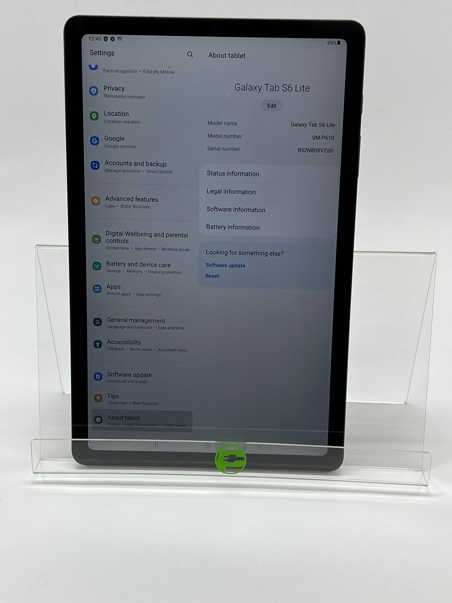 WiFi Only Samsung Galaxy Tab S6 Lite 10.4" 128GB Gray SM-P610