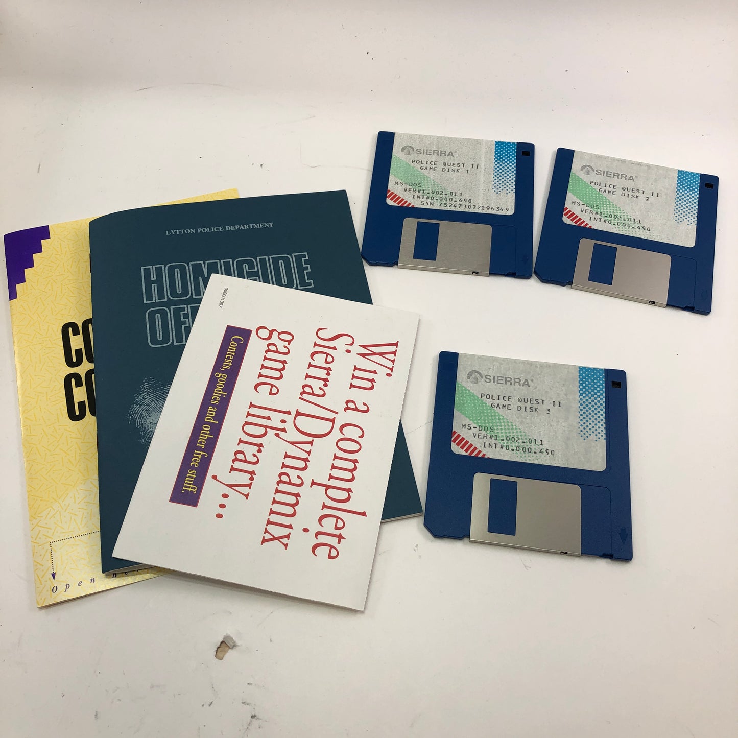 Police Quest 2 (PC, 1988) Complete in Original Box w Inserts CIB