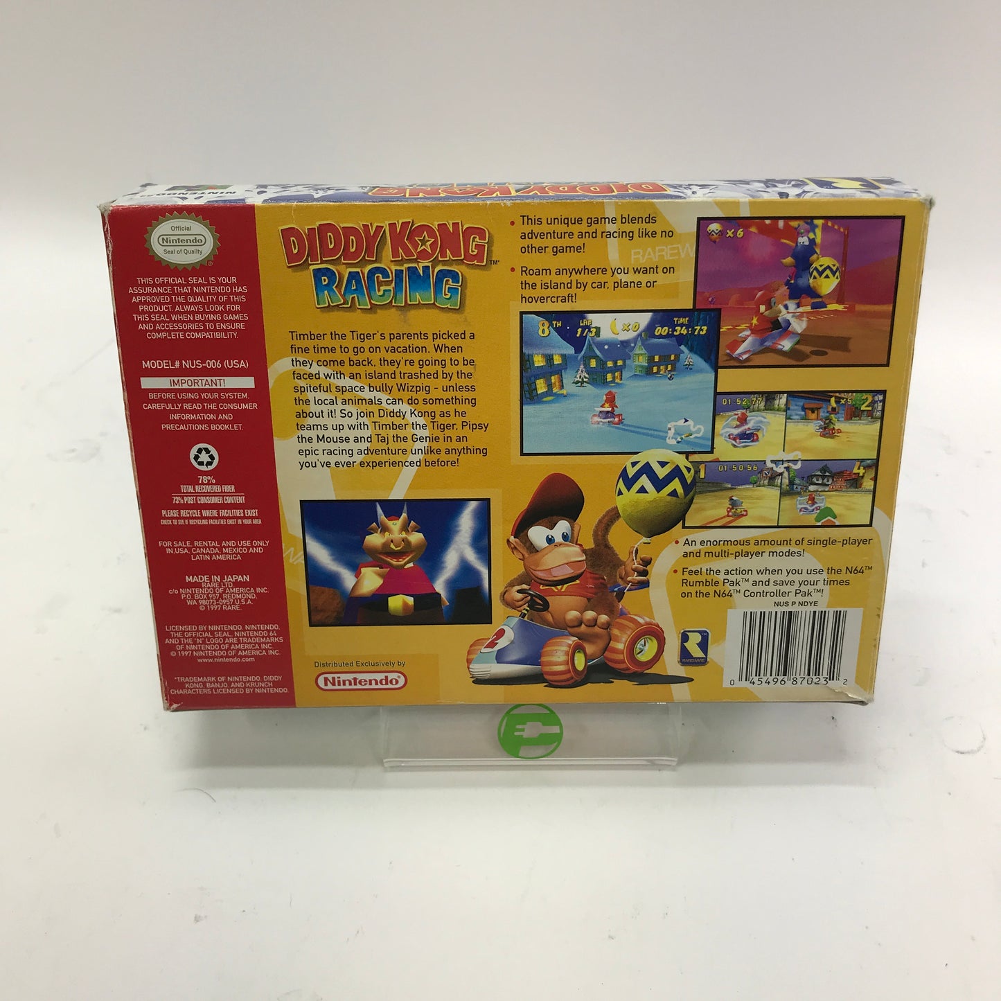 Diddy Kong Racing (Nintendo 64 N64, 1997) Box Only