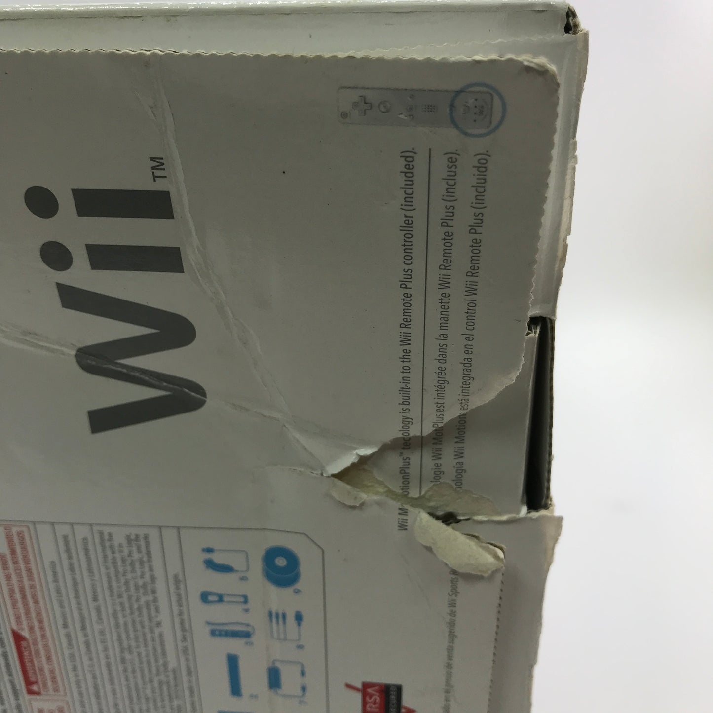 Nintendo Wii Video Game Console RVL-001 White No Sports Resort Disc READ