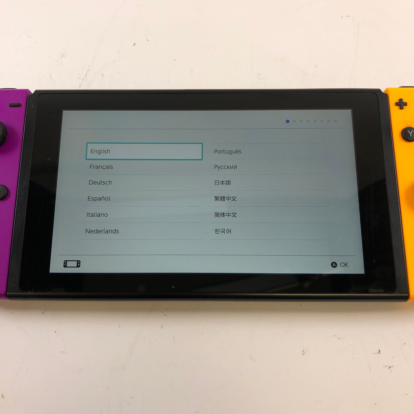 Nintendo Switch v2 Video Game Console Only HAC-001(-01) Wario Colors Joycon 