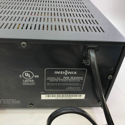 Insignia NS-R2000 AM/FM Stereo Receiver