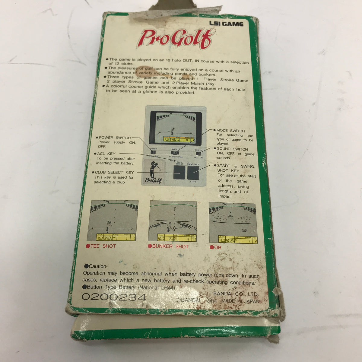 Lsi game Pro Golf Vintage Handheld Bandai Game w Box