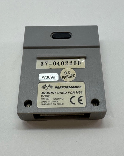 Untested Nintendo 64 Jumper Pak (NUS-008)+TremorPakPlus/Memory Card (P-385/P-302) Black/Gray