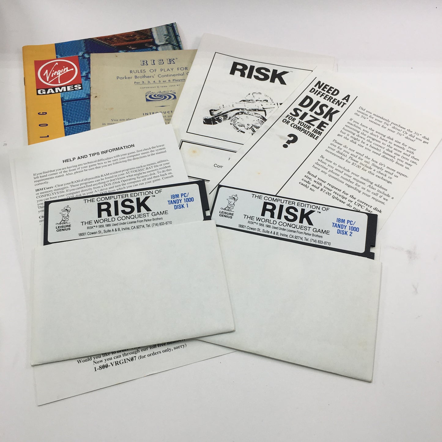 Risk The World Conquest Game (PC, 1989) Complete in Original Box, CIB