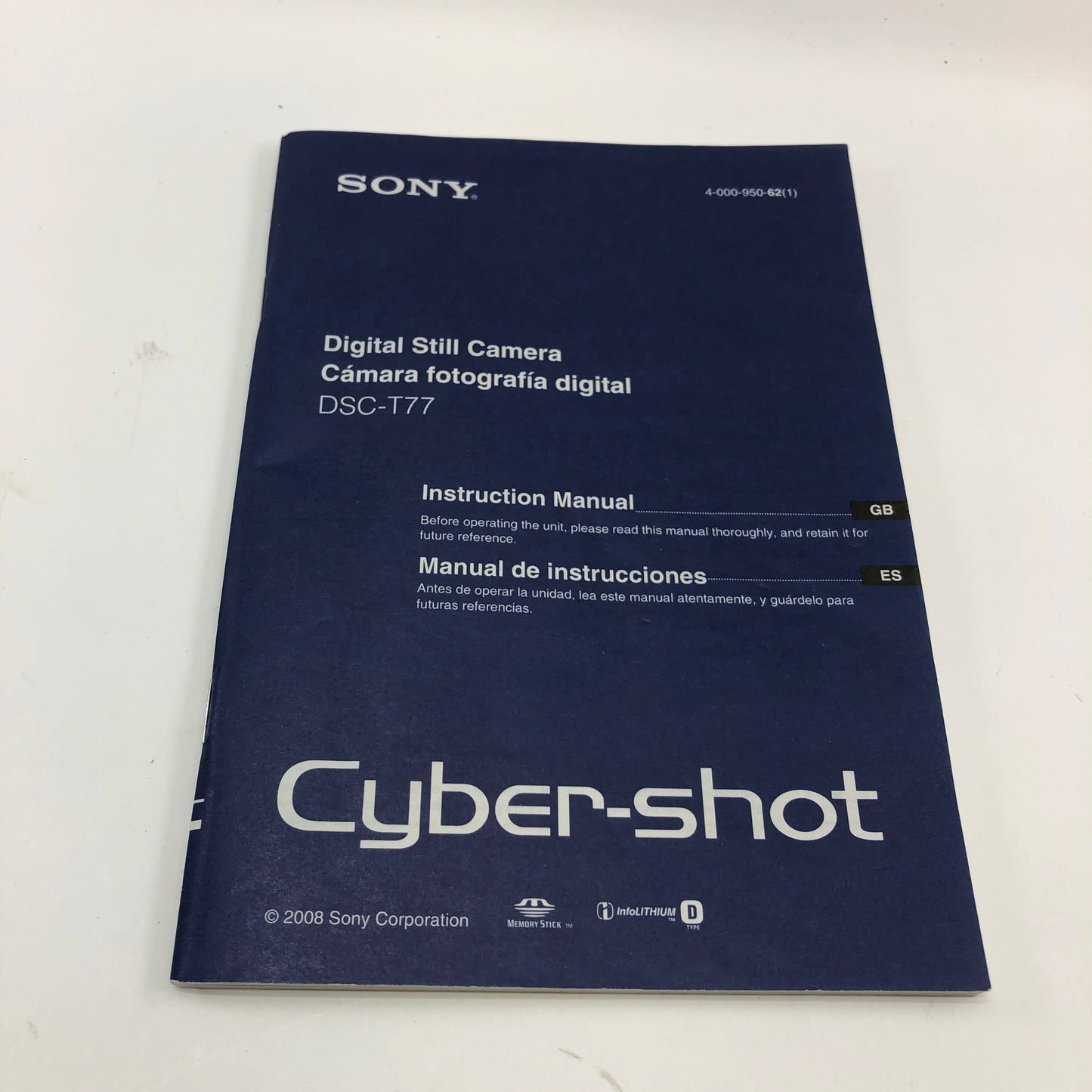 Sony Cybershot DSC-T77 MKM 10.1MP Digital w Instruction Manual 