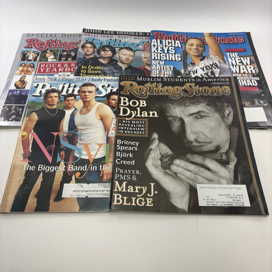 Lot of 5 RollingStones Magazine From 2001 ISSUE'S