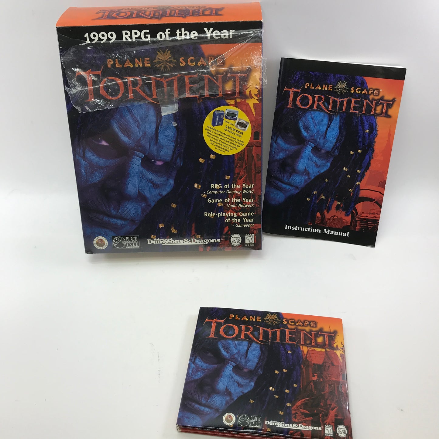 Planescape: Torment (PC, 1999) in Original Big Box w Manual Sealed Play Disc