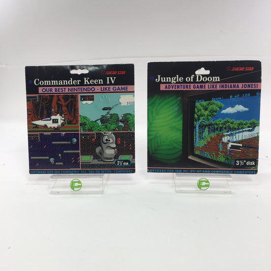 Lot of 2 Micro Star Floppy Disk Games Sealed: Commander Keen IV, Jungle of Doom