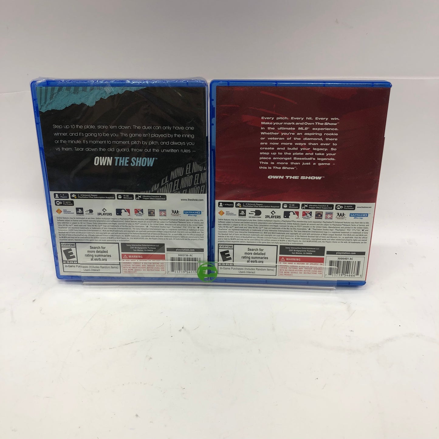 New MLB The Show 21 and 22, One Factory Sealed, CIB