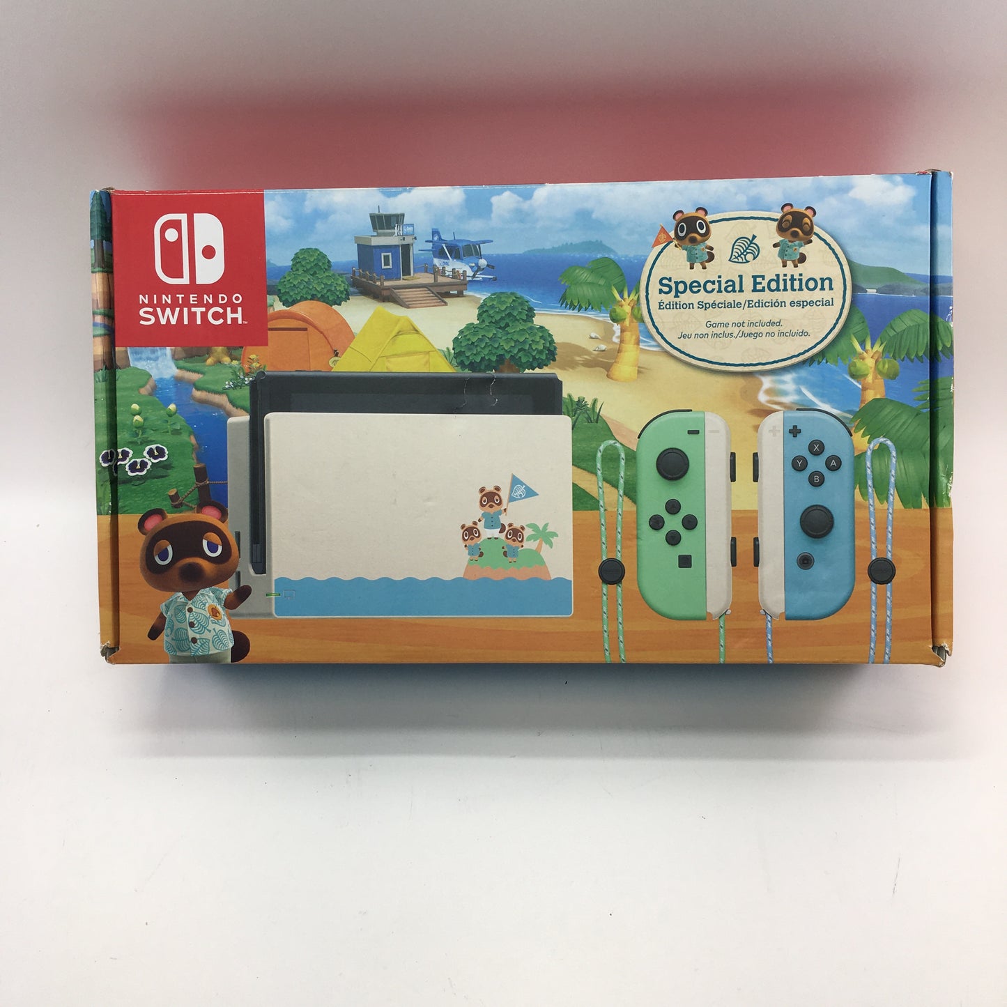 Nintendo Switch v1 Video Game Console HAC-001 Animal Crossing Edition w Box