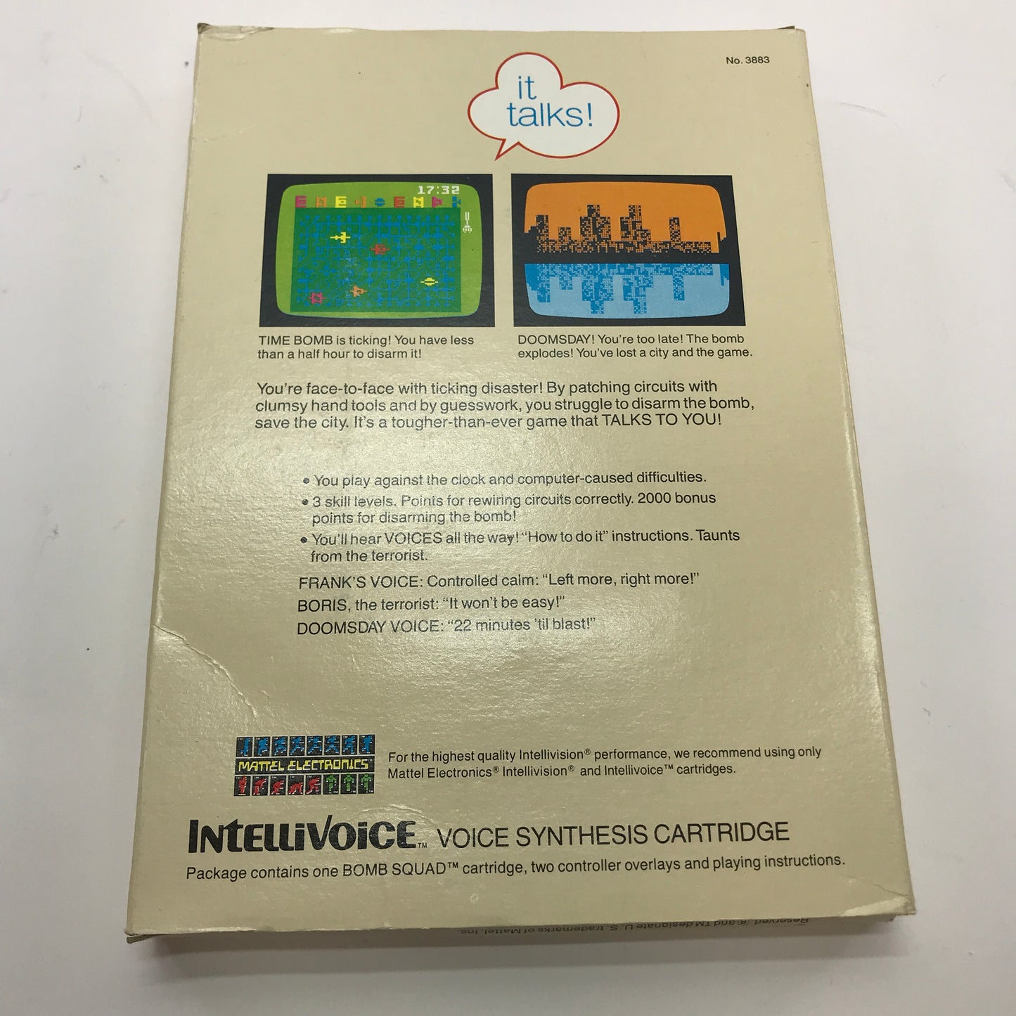 IntelliVoice Game Lot [Space Spartan, B-17 Bomber and Bomb Squad]