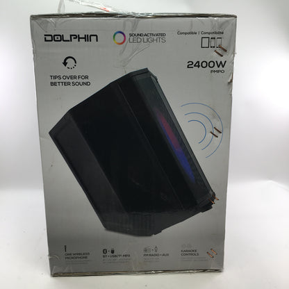 New Dolphin Bocina 8" Rechargeable Party Speaker Black SP-880RBT