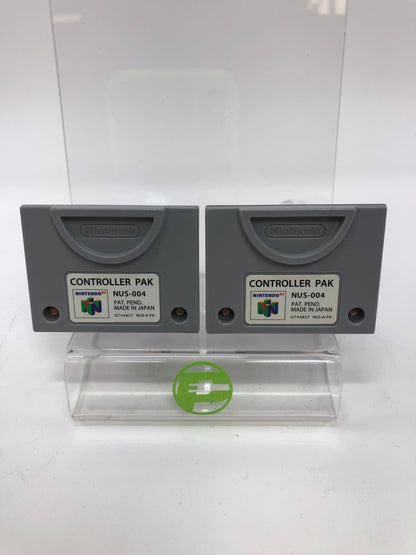 Nintendo 64 N64 Lot of 4 Accessories - Controller Paks, Jumper Pak, Memory Card