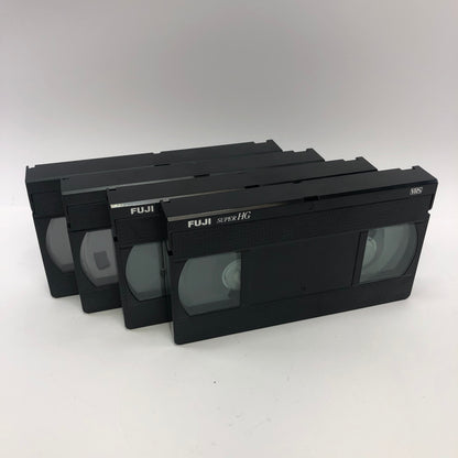 Various Fuji Super HG/TDK E-HG Blank VHS Tapes Lot of 4