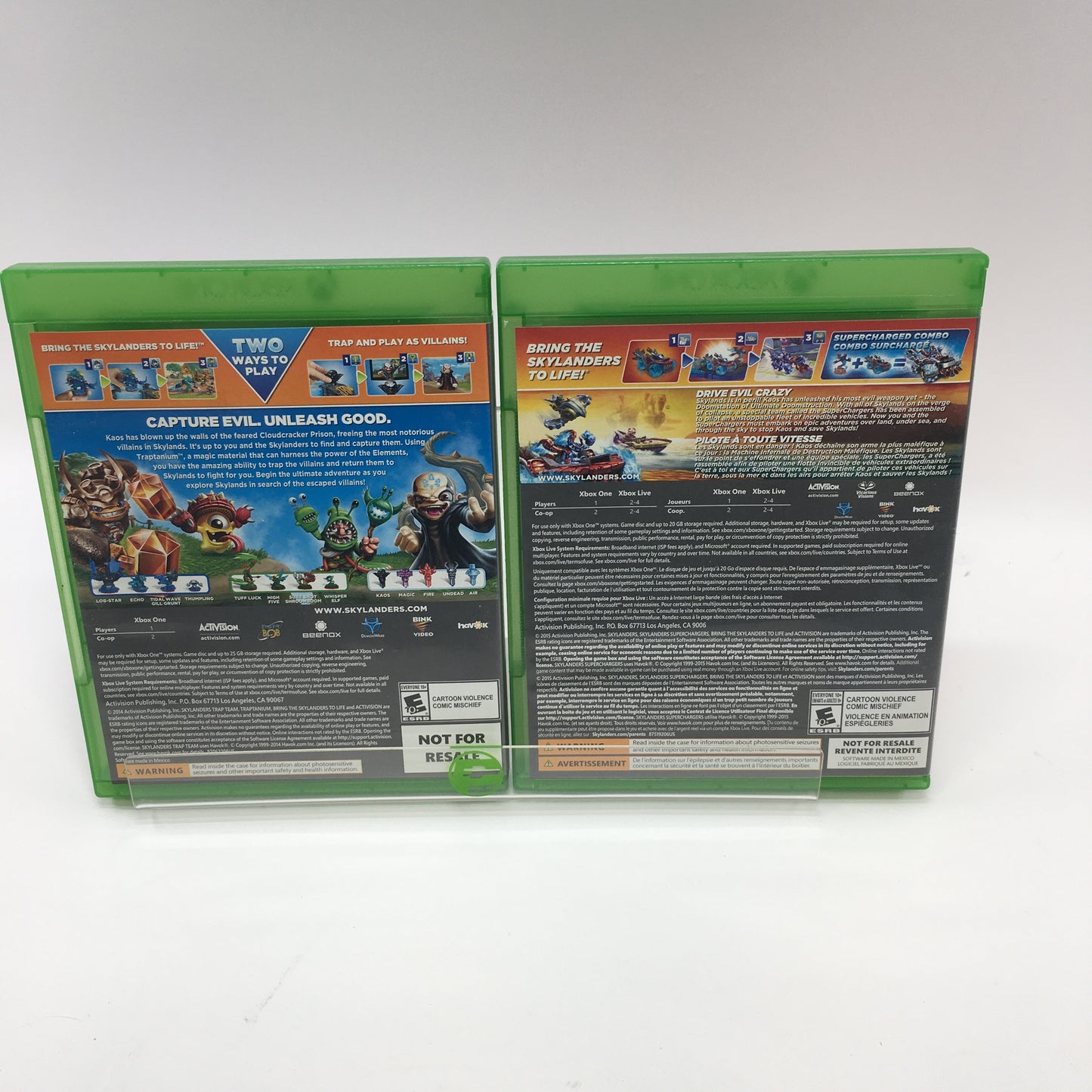 Skylanders Superchargers and Skylanders Trap Team Bundle, Xbox One, Games Only