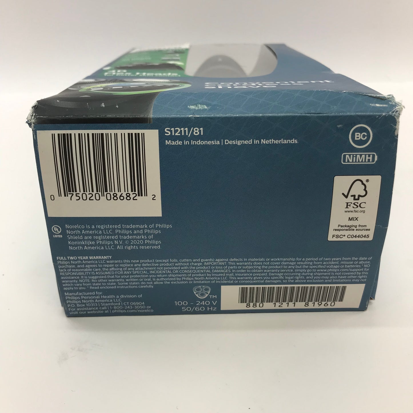 New Philips Norelco Shaver 2300 Dry Electric Shaver S1211/81 - Sealed