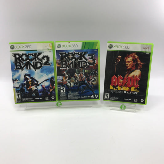 Rockband Collection [Rockband 2, 3, ACDC Live, All CIB] Microsoft Xbox 360 Games
