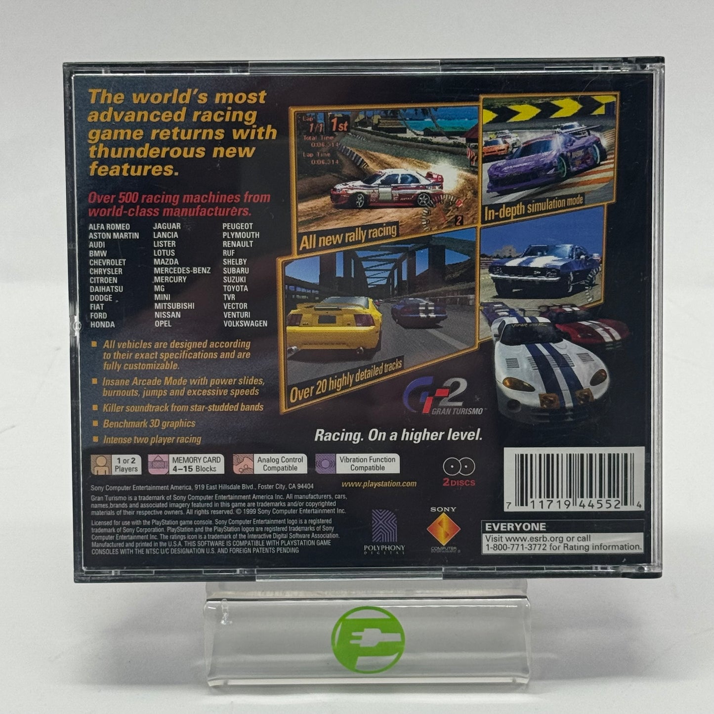 Gran Turismo 1 & 2 (Sony PlayStation 1 PS1, 1998 & 1999)