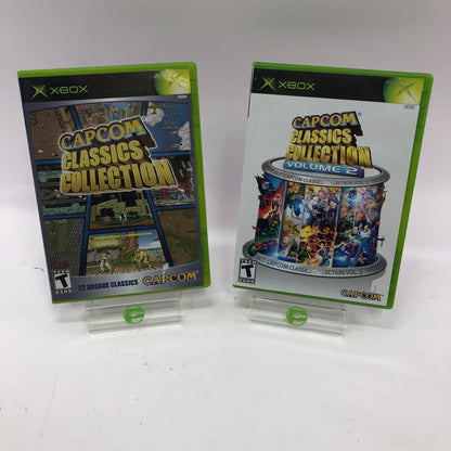 Capcom Classics Collection [1 and 2] Both CIB Microsoft Original Xbox Games