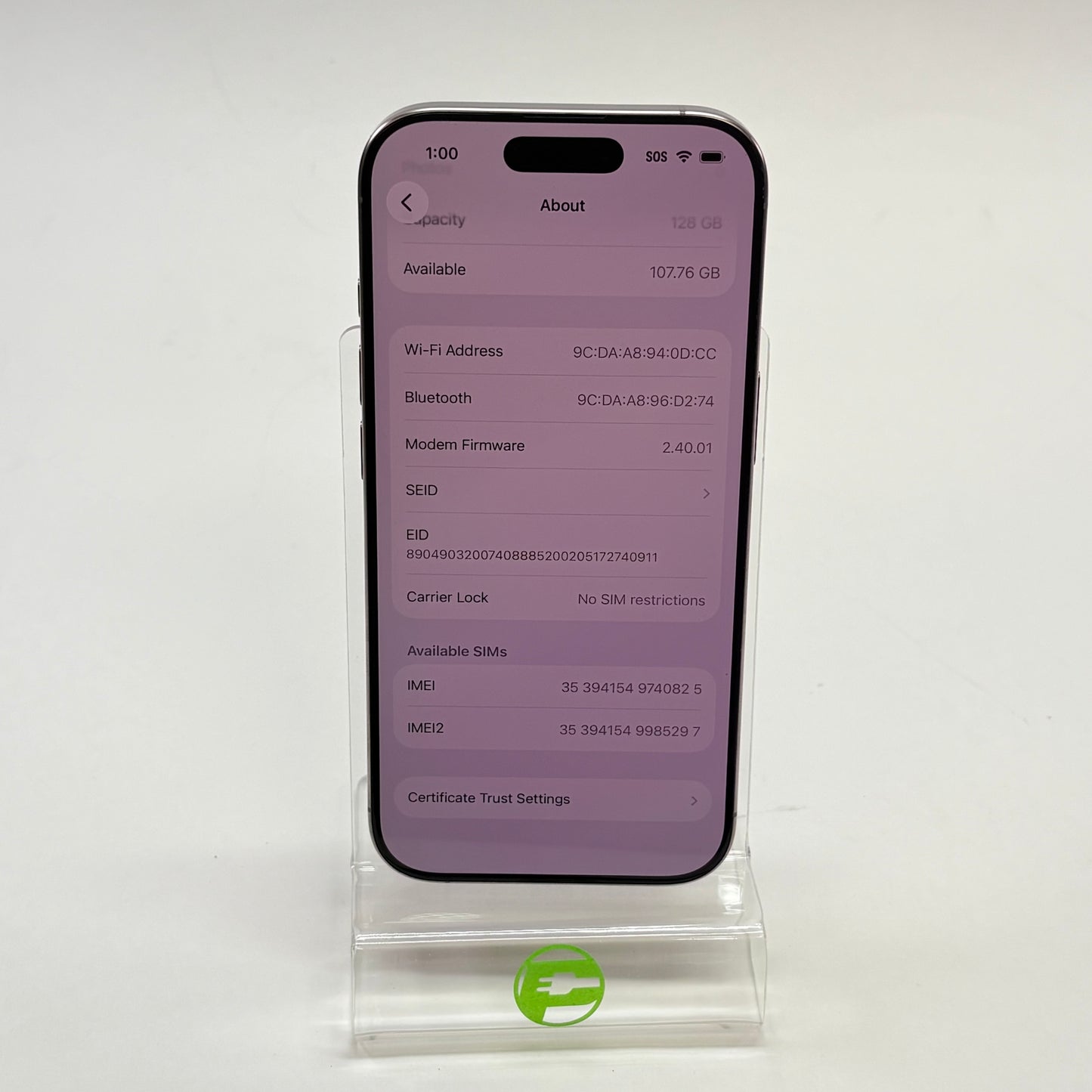 Factory Unlocked Apple iPhone 16 Pro 128GB Natural Titanium MYMD3LL/A