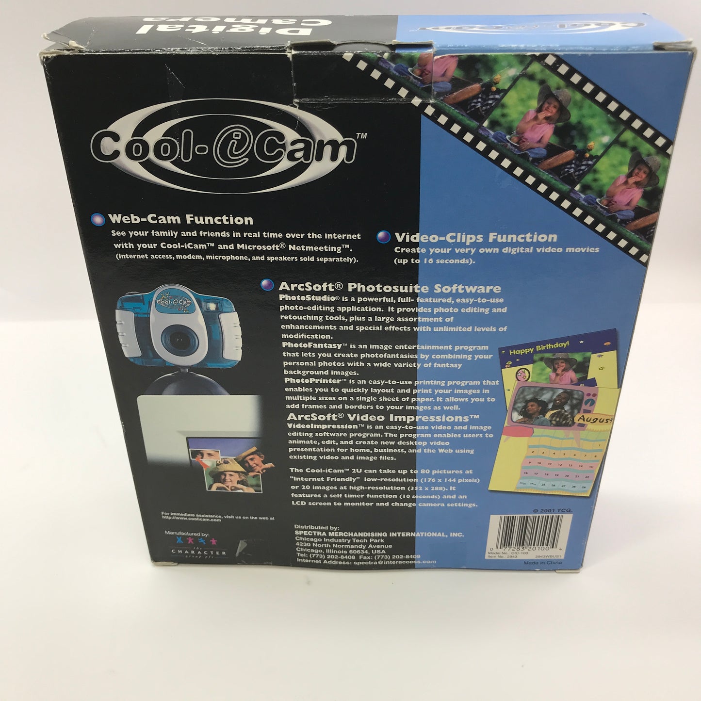Cool-ICam 3-in-1 Digital Camera Digital Camera CIC-100 w Original Box and Manual