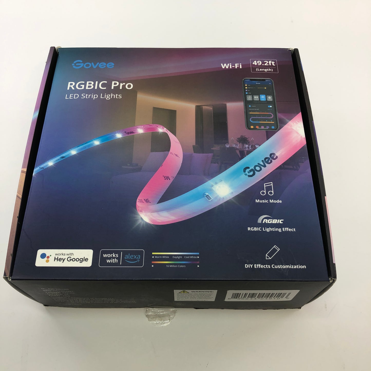 Govee RGBIC Pro LED Strip Lights 49.2 ft. H619D in Original Box