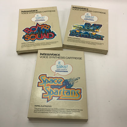IntelliVoice Game Lot [Space Spartan, B-17 Bomber and Bomb Squad]
