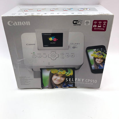 Canon Selphy cp910 Compact Photo Printer w Photo Paper, No Power Cord READ