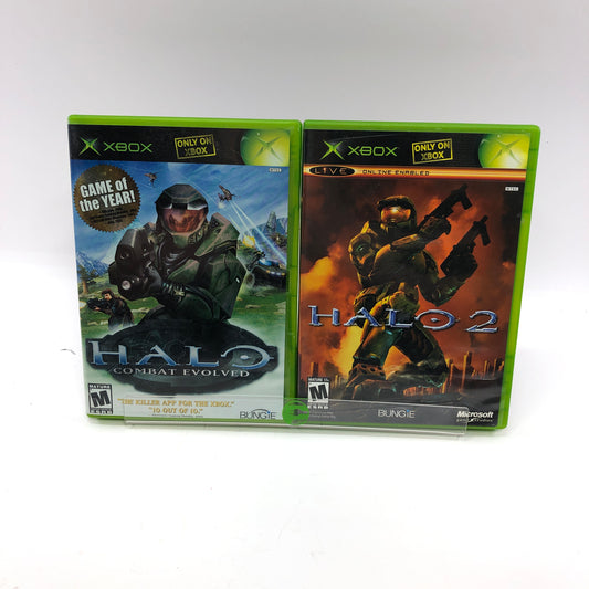 Halo Combat Evolved and Halo 2, Both CIB Microsoft Original Xbox Games