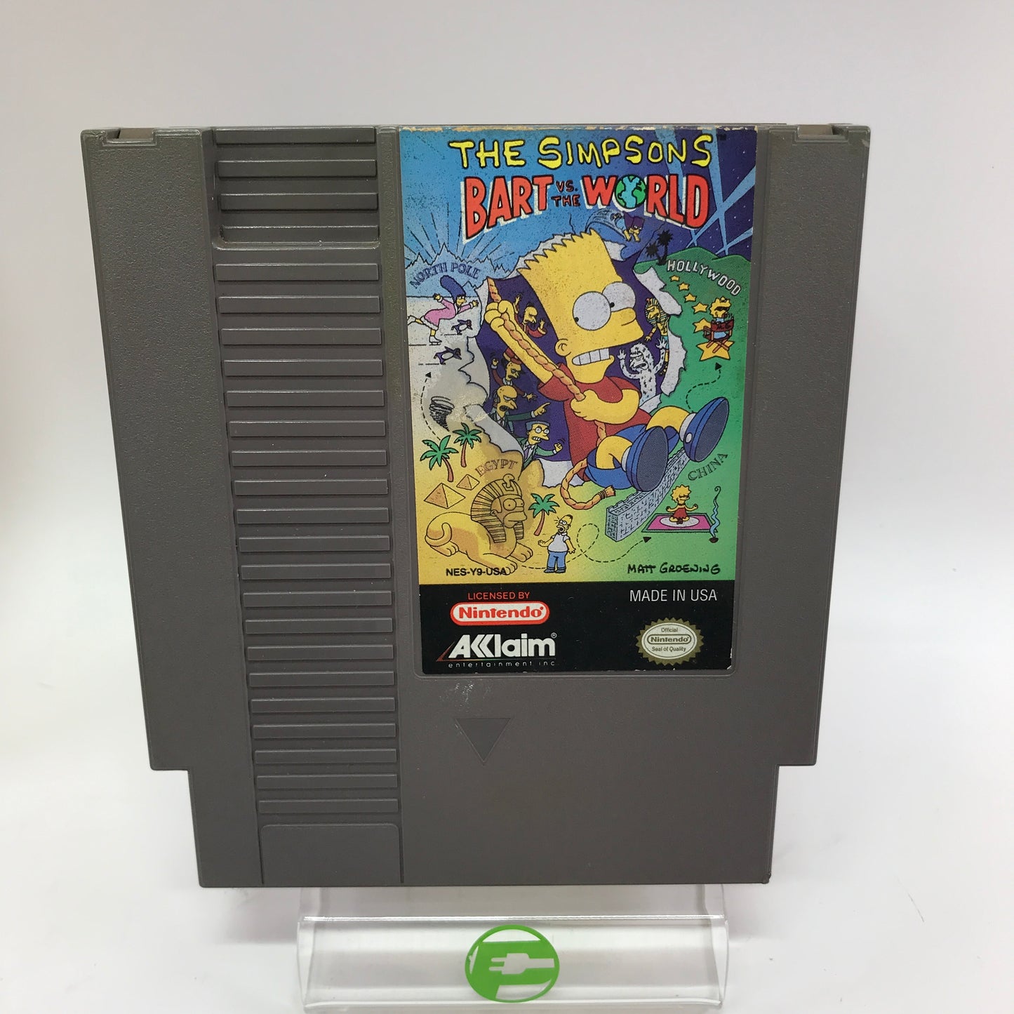 The Simpsons Bart vs the World (Nintendo NES, 1991) CIB w Dust Sleeve