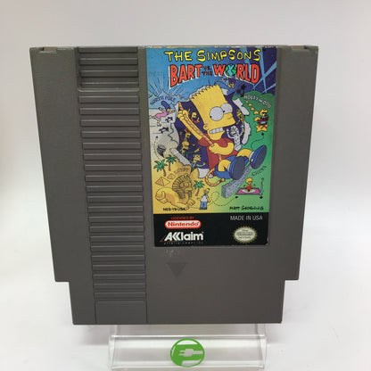The Simpsons Bart vs the World (Nintendo NES, 1991) CIB w Dust Sleeve