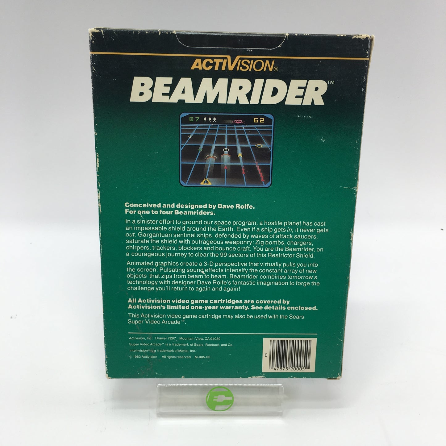 Beamrider (Mattel Intellivision, 1982) Complete in Original Box w/ Overlays, CIB