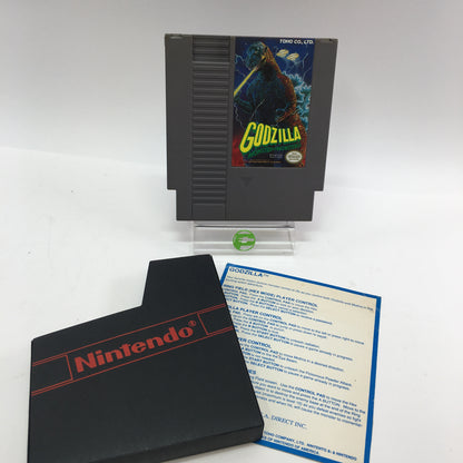 Godzilla (Nintendo NES, 1989) Tested and Working w Dust Sleeve