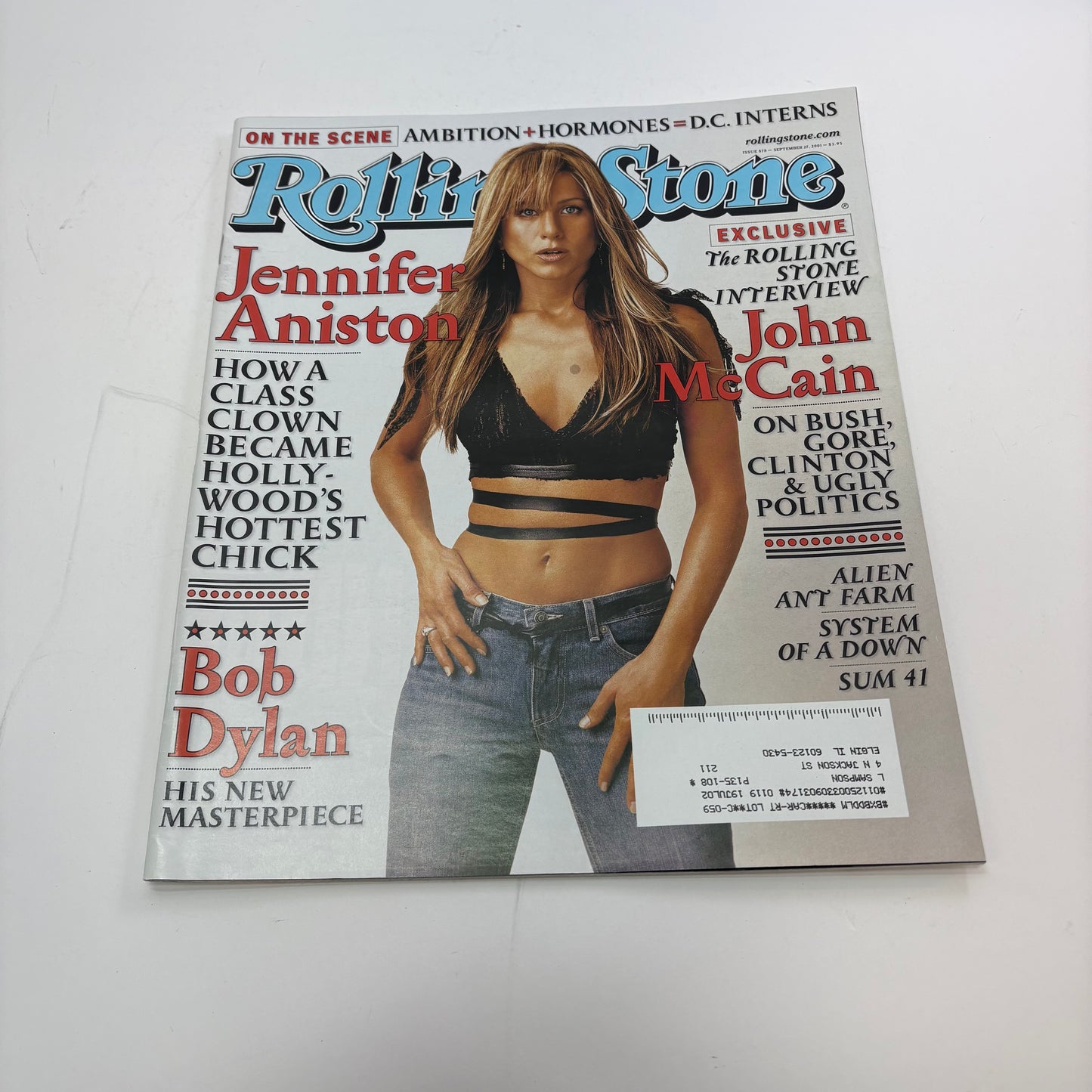 RollingStones Jennifer Aniston September 27, 2001 Magazine ISSUE 878