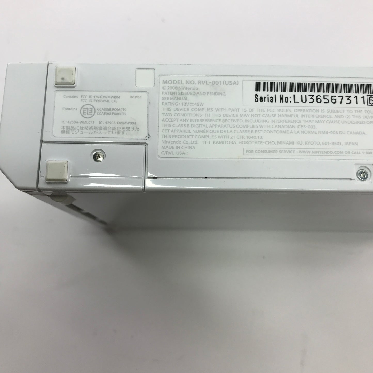 Nintendo Wii Video Game Console RVL-001 White w WiiSports Game CIB