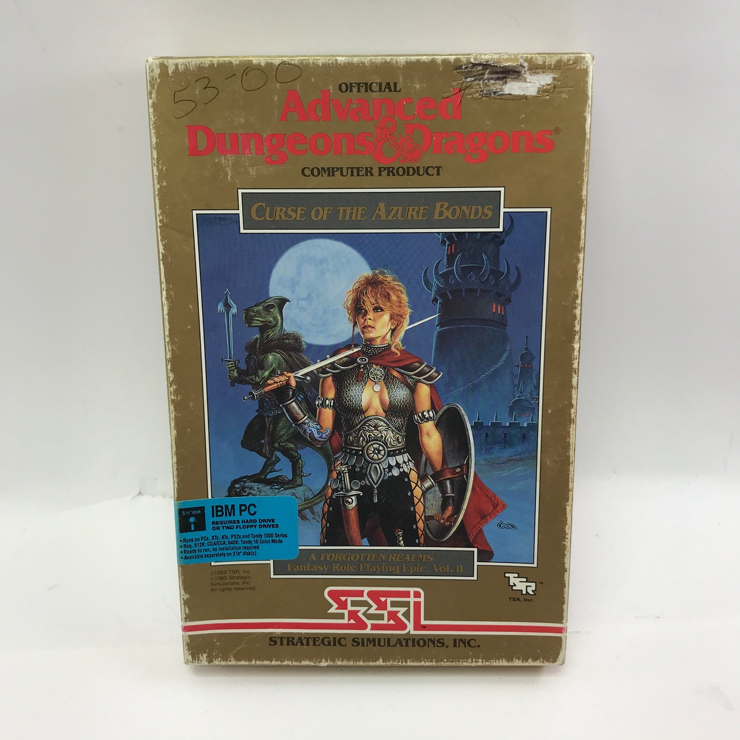 Advanced Dungeons & Dragons Curse of the Azure Bonds (PC, 1989) in Original Box