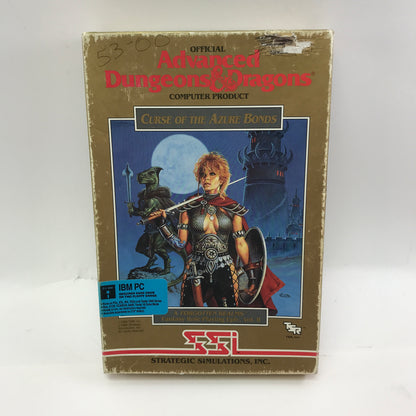 Advanced Dungeons & Dragons Curse of the Azure Bonds (PC, 1989) in Original Box