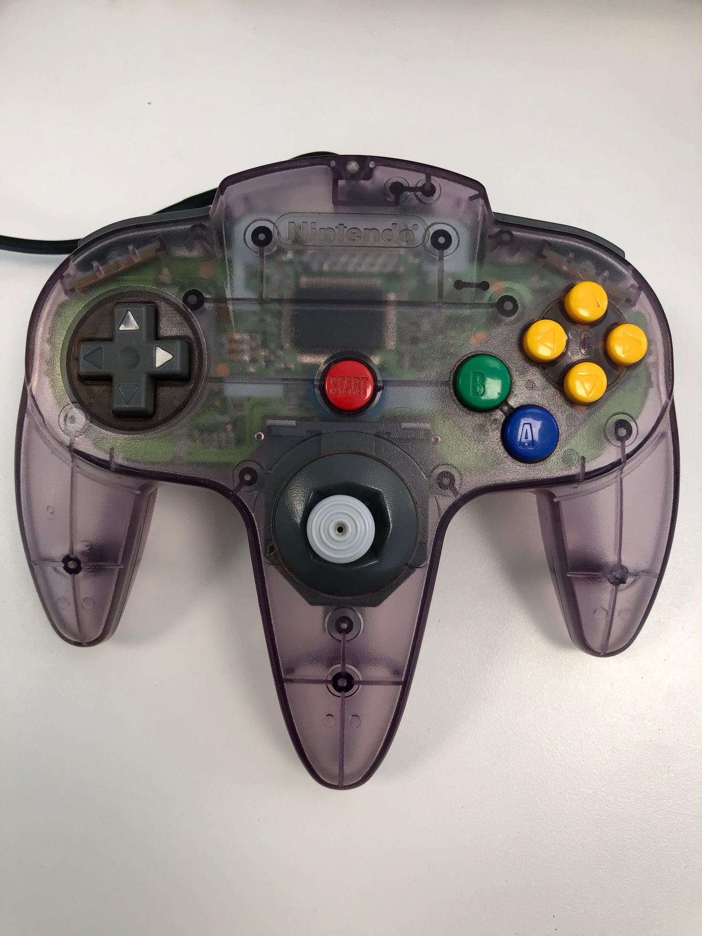 Nintendo 64 With 2 Atomic Purple Controllers Video Game Console NUS-001 Black
