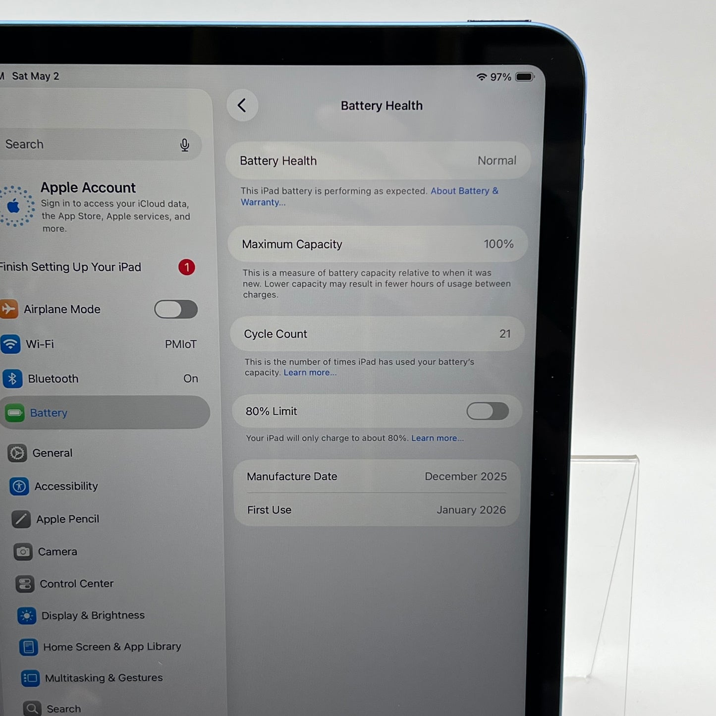 WiFi Only Apple iPad 11" (A16) 128GB Blue MD4A4LL/A