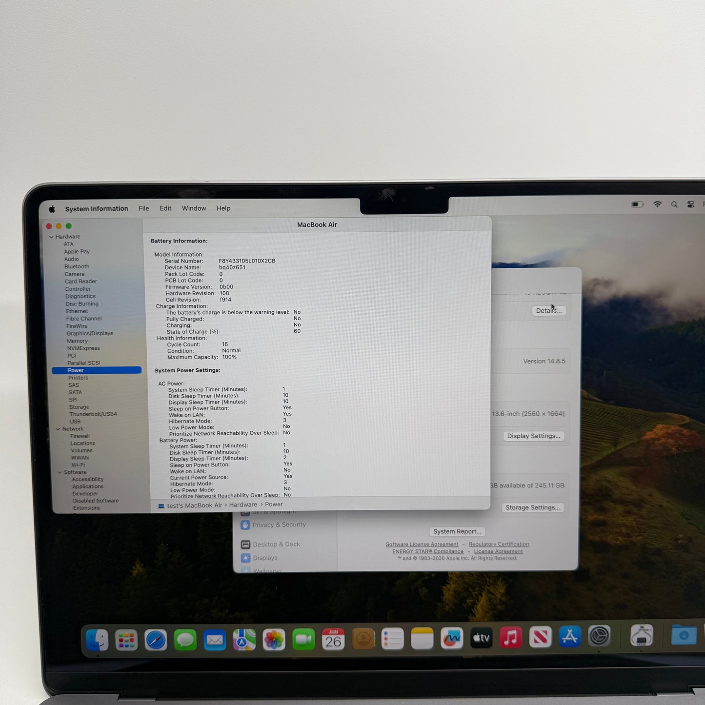2024 Apple MacBook Air 13.6" M3 8C GPU 4.0GHz 8GB RAM 256GB SSD A3113